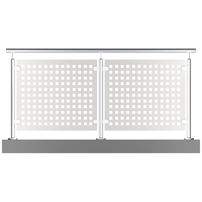 Garde-corps inox avec tôle perforée - sur mesure pour terrasses, balcons ou mezzanines_0
