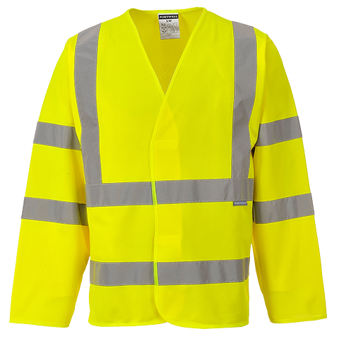 Gilet réfléchissant jaune à manches longues - 2 bandes & baudrier - Modèle C473 XX3X - Conforme EN ISO 20471 Classe 3_0