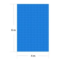 Helloshop26 - Bâche à bulles 4x6 m couverture de piscine solaire chauffage de bassin bleu 16_0000305 - 3000993499789_0