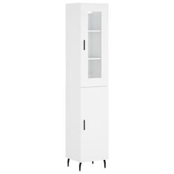 Helloshop26 - Buffet bahut commode armoire meuble de rangement organisateur cuisine salle de séjour salon haut 34,5 x 34 x 180 cm 02_0032427 - 300021_0