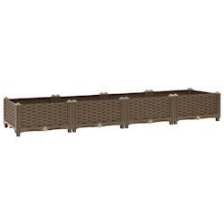 Helloshop26 - Jardinière lit surélevé plantes fleurs jardin 160 x 40 x 23 cm polypropylène marron  02_0000916 - 3000072511531_0