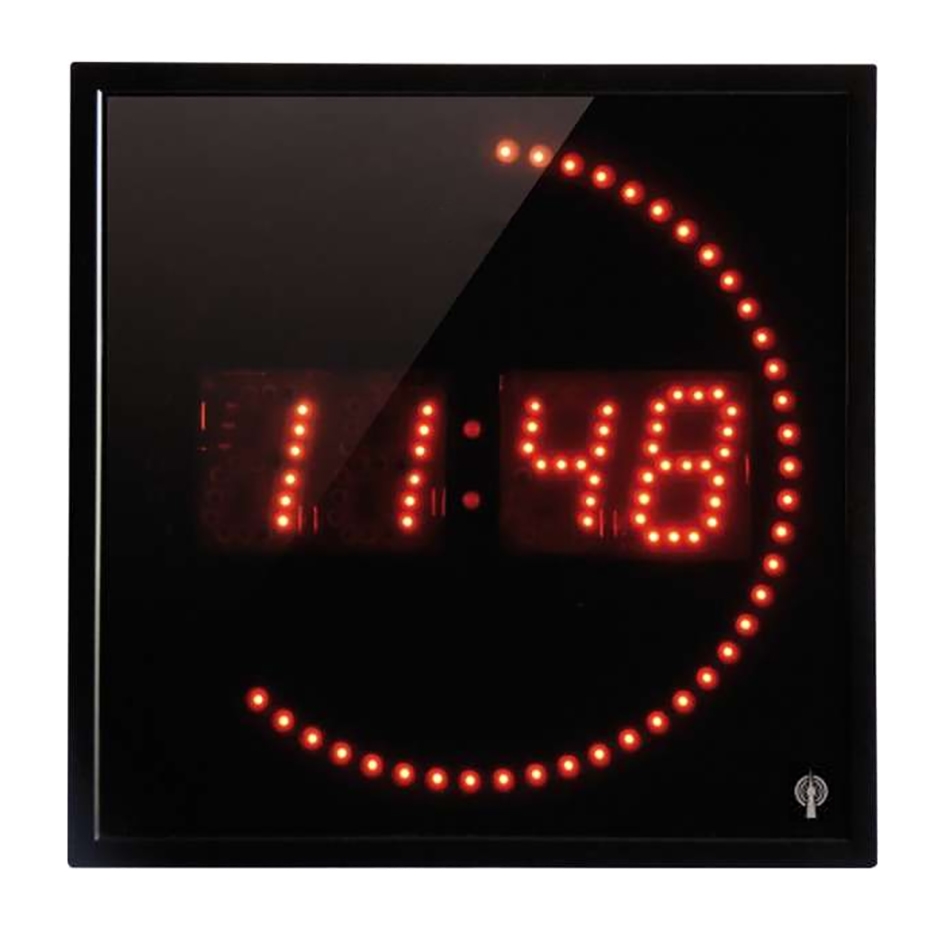 Horloge LED radio-pilotée 1938AC - lisibilité 25m - affichage heures, minutes et secondes_0