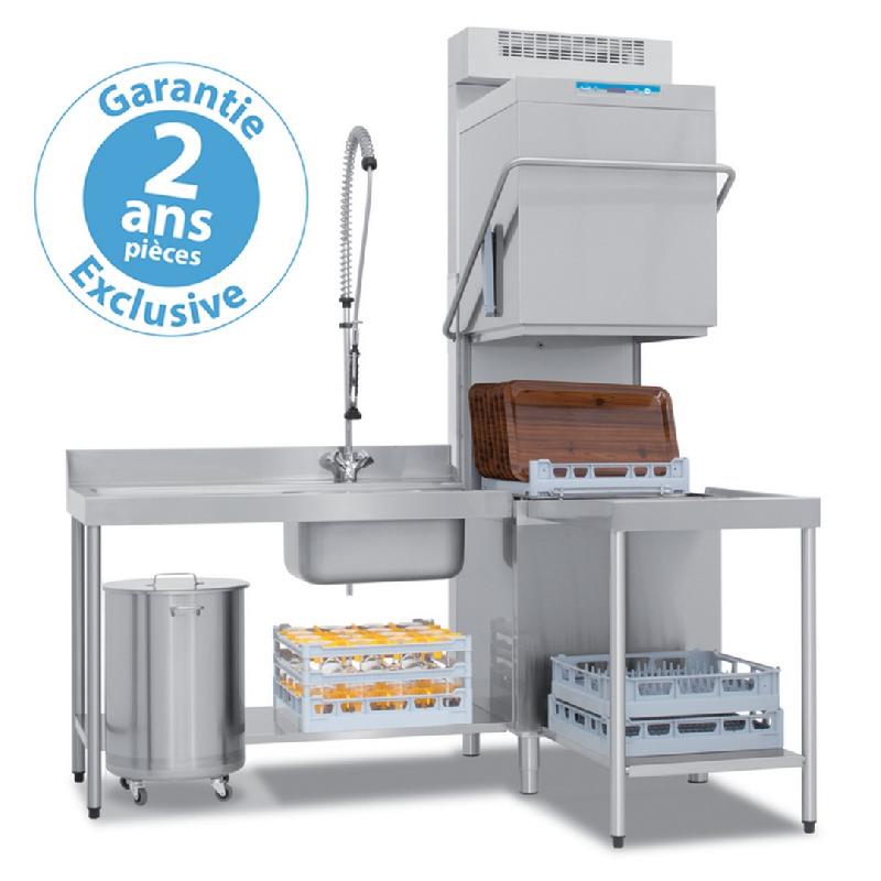 Table avec bac pour machines à capot panier 500 x 500 ou 600 x 500 - PAP712GVF main image 1