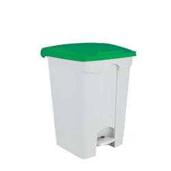 Medial International Contitop Conteneur mobile à pédale avec couvercle coloré Polypropylène Blanc-Vert 70 lt - multicolore plastique polypropylèn_0
