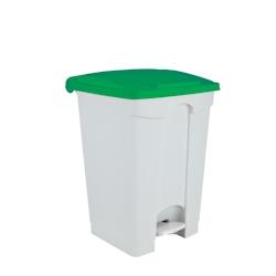 Medial International Contitop Conteneur mobile à pédale avec couvercle coloré Polypropylène Blanc-Vert 70 lt - multicolore plastique polypropylèn_0