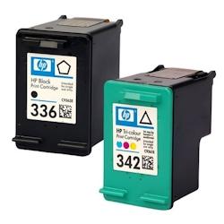 Pack de 2 cartouches d'encre authentiques HP 336/342 Noir et couleurs - programme SECOND - multicolore 3701352378126_0