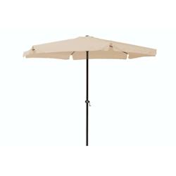 Parasol Garden Friend Couverture ronde en polyester, armature en acier avec manivelle 3 m x 2,4 h m Ecru - beige multi-matériau O850003/E_0