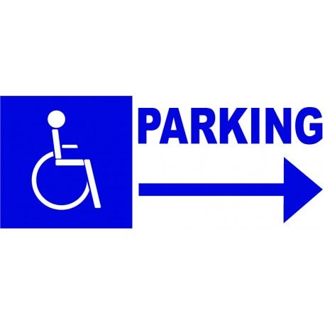 Ph15 - Panneau place handicapé - Signalétique parking - Format 300x120mm en PVC 3mm_0