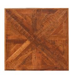 Antic Line Créations Plateau de table de bar parquet 70x70 épaisseur 4cm - marron CS1477_0