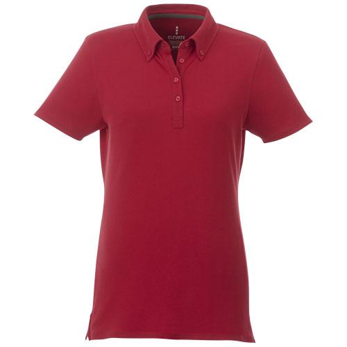 Polo boutonné manches courtes femme Atkinson 38105255 - tissu extensible en coton et élasthanne - 200 g/m²_0