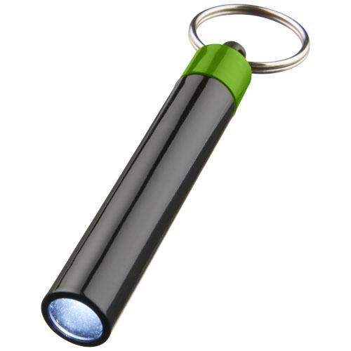 Porte-clés publicitaires avec LED premium Retro - modèle 11811204 - lampe LED blanche avec bouton de mise en marche_0