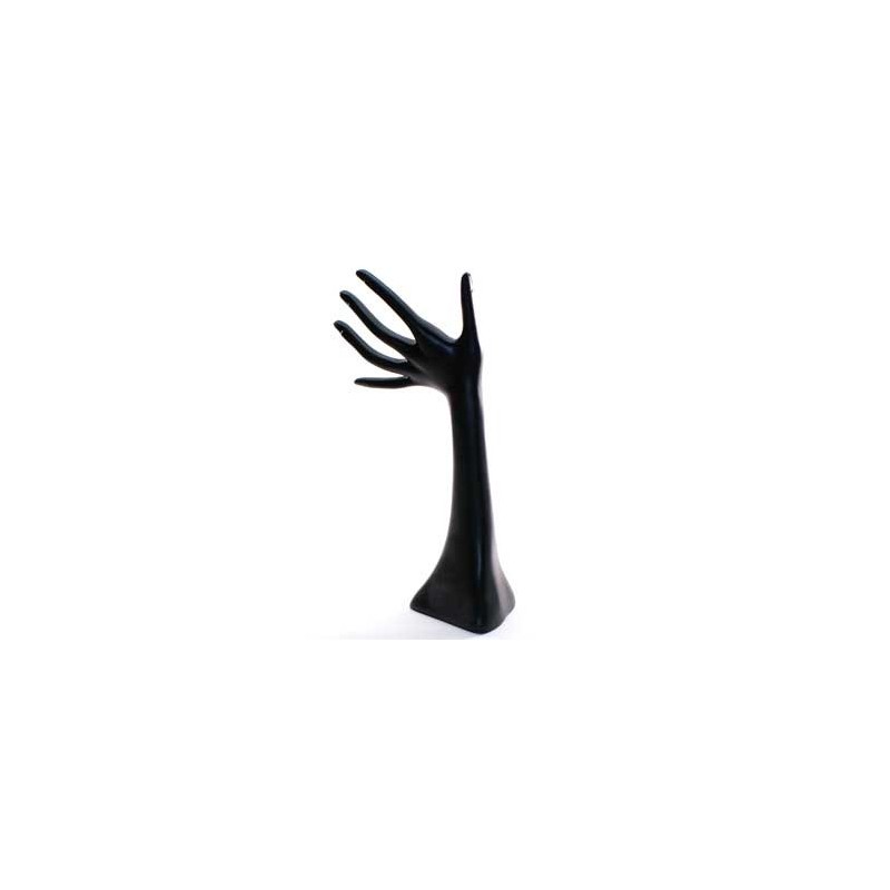 Présentoir bagues main noire - Hauteur 31 cm - Peut contenir 5 bagues - Grossiste présentoir_0