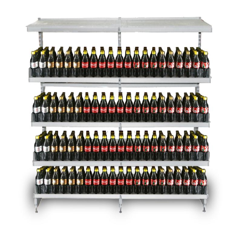 Rayonnage adapté à la présentation de bouteilles, de canettes et de petites boîtes - Drink rack  - Incold_0