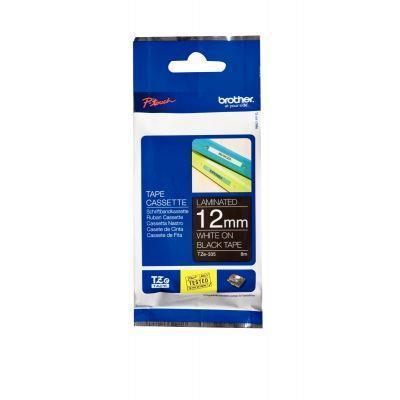 Recharge de ruban TZe - 335 blanc sur noir 12 mm - Longueur 8 m - Brother TZE335_0