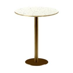 Restootab - Mange-debout Ø60cm Rome bistrot terrazzo - blanc TB-ROMFF2-R60M-TER.CAS-LAI_0