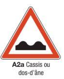 Signalisation de danger type A2a - Cassis ou dos-d'âne - Différentes dimensions disponibles_0