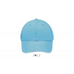 Sol's - Casquette 6 panneaux BUFFALO Bleu Turquoise / Blanc Taille Unique - Taille unique 3660734090691_0