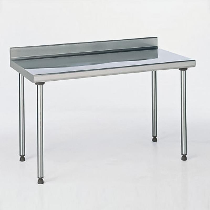 Table inox TS 15N démontable sur mesure - à dosseret - pieds ronds - largeur 600 mm - longueur de 1601 à 1800 mm - Réf-604120-44_0