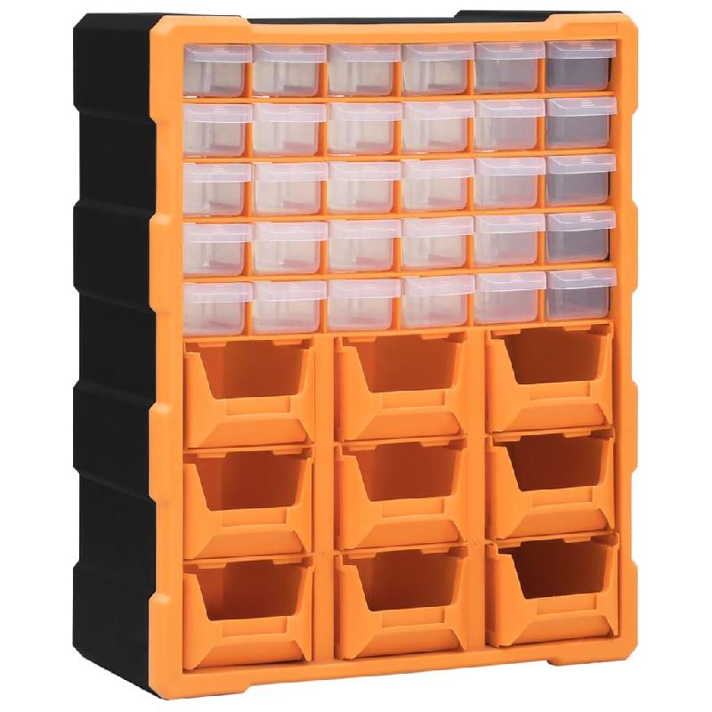 Vidaxl organisateur multi-tiroirs avec 39 tiroirs 38x16x47 cm 149603_0