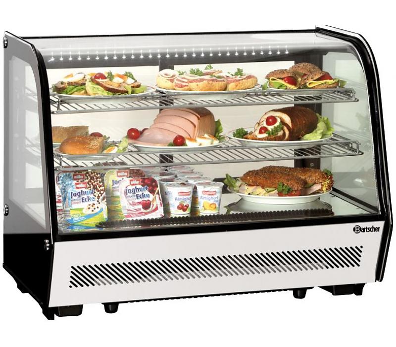Vitrine réfrigérée noire - Bartscher Deli-Cool III - 160 litres - 2 ventilateurs - éclairage LED - 885x575x685 mm_0