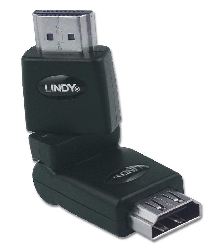 Adaptateur HDMI flexible 360° - Lindy 41096 - Pivotable et inclinable pour installations Home Cinema_0