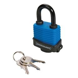Cadenas Résistant aux Intempéries 48 mm - Sécurisé et Durable - Protection Optimale pour Vos Biens - Silverline - gris 5055058161130_0