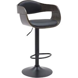 CLP Tabouret de bar Kingston Noir / Gris/Similicuir - gris polyester 321626_0