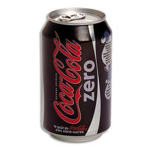 Coca-cola zéro canette slim de boisson gazeuse pétillante sans sucre de 33 cl_0