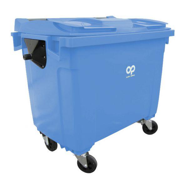 Conteneur poubelle Sulo - 770 litres - Bleu avec 4 roues et 2 freins_0