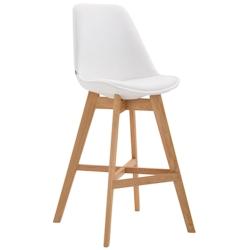 Décoshop26 - Tabouret de bar chaise haute design scandinave moderne en synthétique blanc TDB10387 - blanc 3000485269609_0