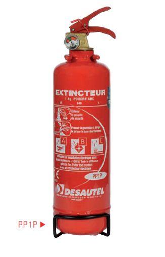 Extincteur portatif poudre ABC PP1P / PP2P - Polyvalent, certifié NF-EN 3, 1kg et 2kg_0