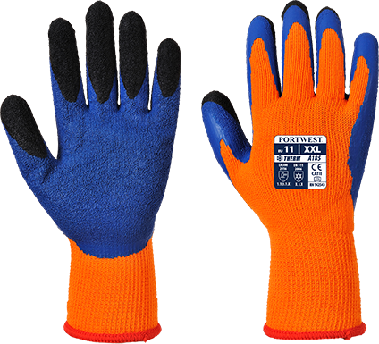 Gants Duo-Therm orange et bleu A185 - taille M - protection thermique certifiée CE_0