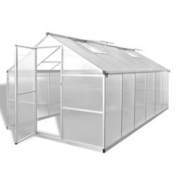 Helloshop26 - Serre tente abri plante fleur légumes renforcée en aluminium avec cadre de base 9,025 m² Transparent 02_0044663 - 3000220288575_0