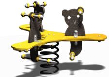 Jeu à ressort Oursons - Gamme Dynamic - JRO3PE - CREA Équipements - Pour enfants de 2 à 8 ans_0