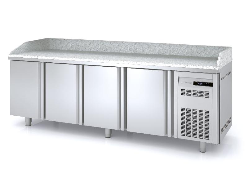 Meuble à pizza professionnel inox 800 positif 4 portes 761 litres - MR80-250-P_0