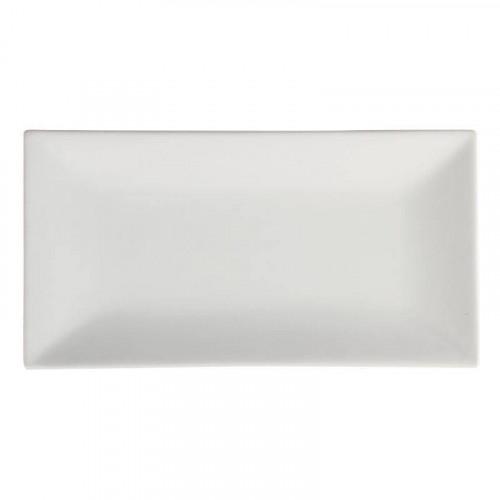 PLAT RECTANGULAIRE EN PORCELAINE BLANCHE OLYMPIA 380 X 200 MM