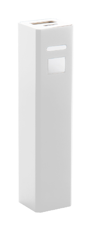 Power bank en aluminium - 2200 mAh - Câble micro USB inclus - Couleur blanche_0
