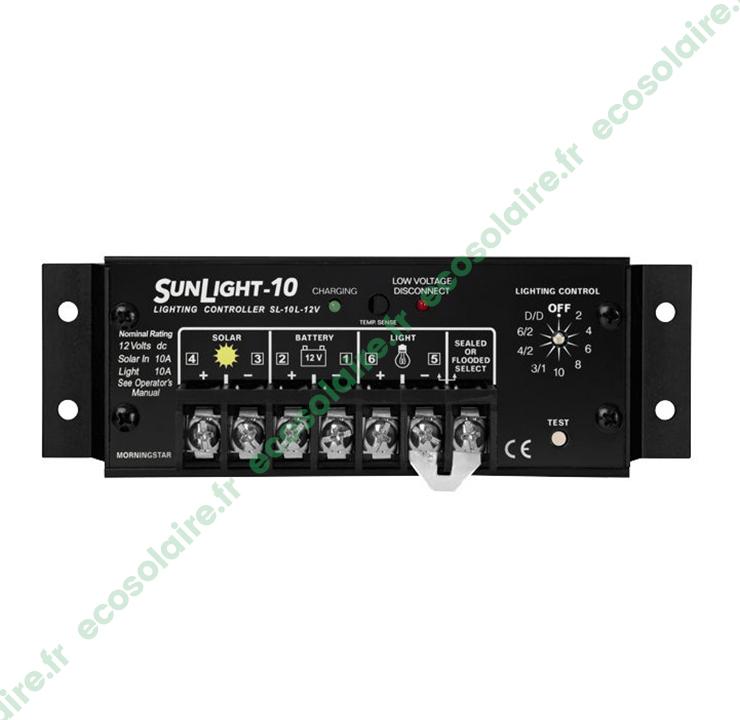 RÉGULATEUR DE CHARGE SUNLIGHT  SL-10L-12V 10A 12V_0