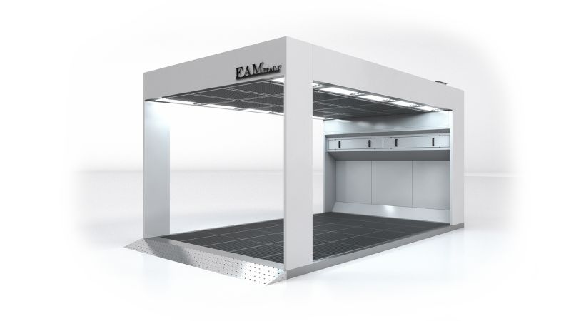 Aire de préparation à ventilation verticale - STEEL - puissance moteur 2 x 5,5 kW - soubassement surbaissé et système d'aspiration exclusif_0
