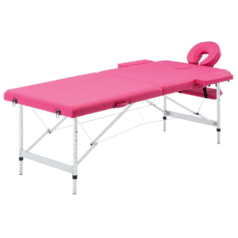 TABLE DE MASSAGE PLIABLE 2 ZONES INOX ROSE 02_0001809_0