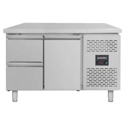 Vaiotec Comptoir réfrigéré EASYLINE / 1 porte et 2 tiroirs - monobloc, 1360 x 700 mm - inox 12009_0