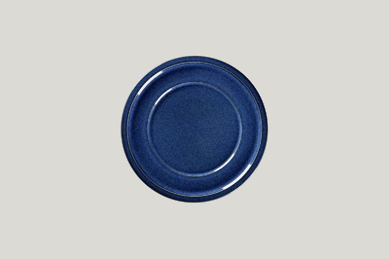 ASSIETTE PLATE ROND BLEU PORCELAINE Ø 20,5 CM RAKSTONE EASE