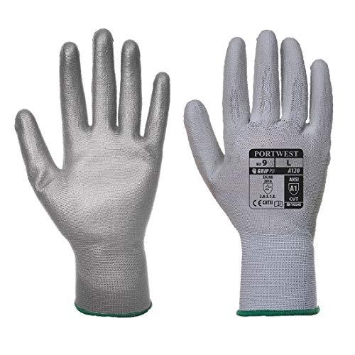 Gants de protection Portwest A120 - Nylon tricoté sans couture enduits PU - Normes EN 388 (4.1.3.1) et EN 420_0
