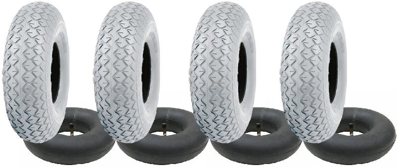 2.80/2.50-4 Grey Mobility Scooter Tyre  Tube Set Pneumatic Tire TR87 (Set of 4)_0