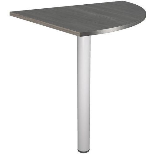 ANGLE DE BUREAU 90° PIEDS RENFORT MÉTAL FAST 80CM - FRÊNE