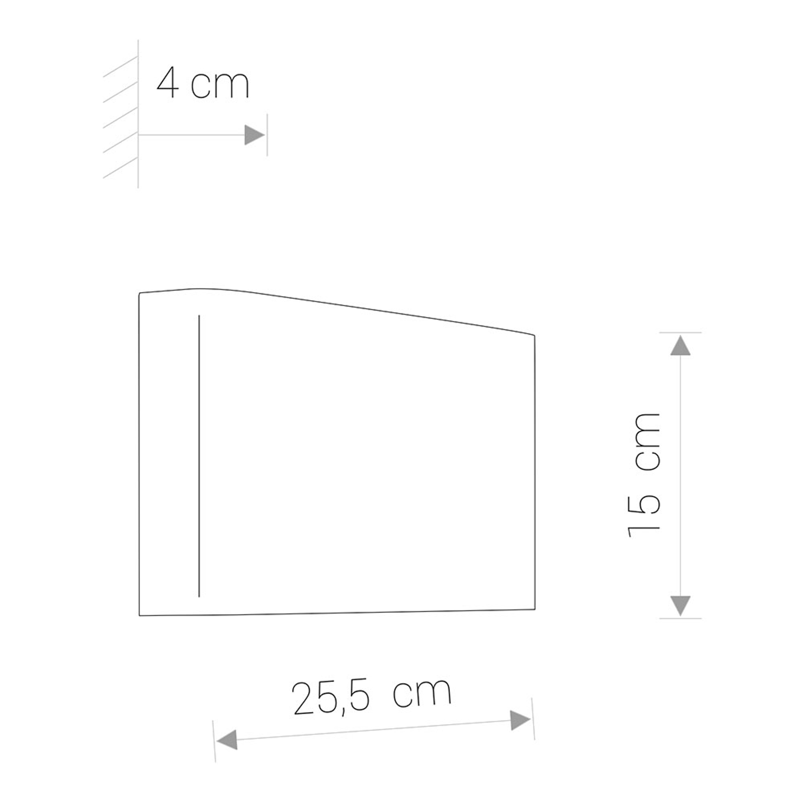EULUNA APPLIQUE MURALE HAGA, GRAPHITE, MÉTAL, G9, UP/DOWN, HAUTEUR 15 CM