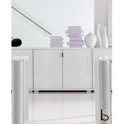 Armoire à portes battantes avec 2 portes en verre blanc - Mobel Linea - Plusieurs dimensions et finitions disponibles_0