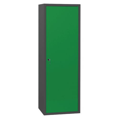 ARMOIRE MÉNAGE L600 CORPS ANTHRACITE PORTES VERT 6029
