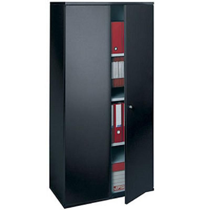 ARMOIRE MULTI-USAGES H.160 X L. 80CM CORPS ANTHRACITE PORTES ANTHRACITE
