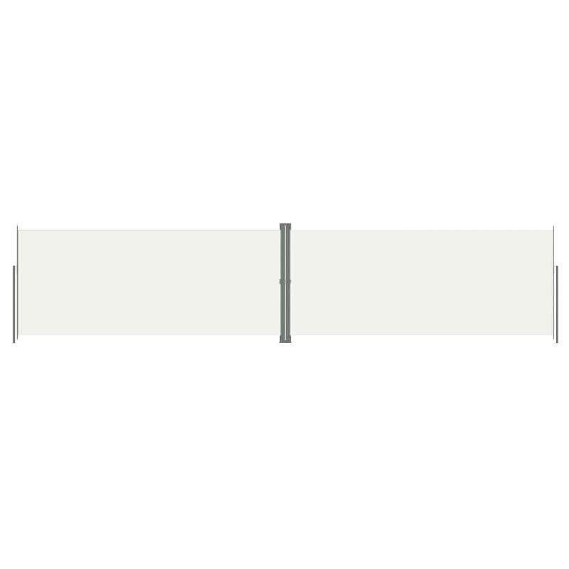 Auvent paravent store brise-vue latéral rétractable - 220 x 1000 cm - Crème - Protection visuelle pour jardin, terrasse, balcon_0